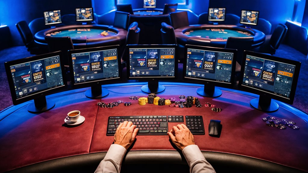 playing multiple poker tables