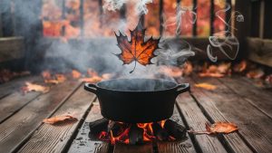 autumnal smoky poker scene