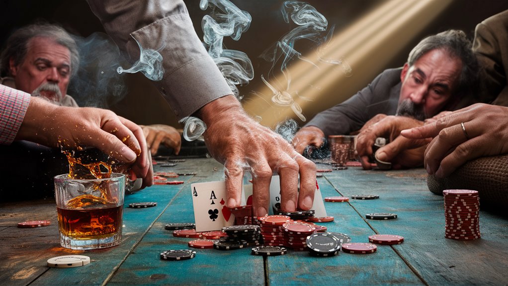 poker gaming wild action
