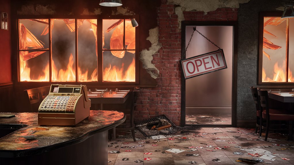 restaurant gambling arson fraud