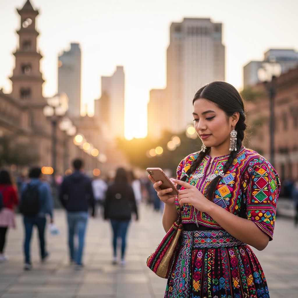 노을이 스며드는 거리에서 화면을 바라보는 그녀의 손끝에 온카스터디의 소통과 신뢰가 이어지는 흐름