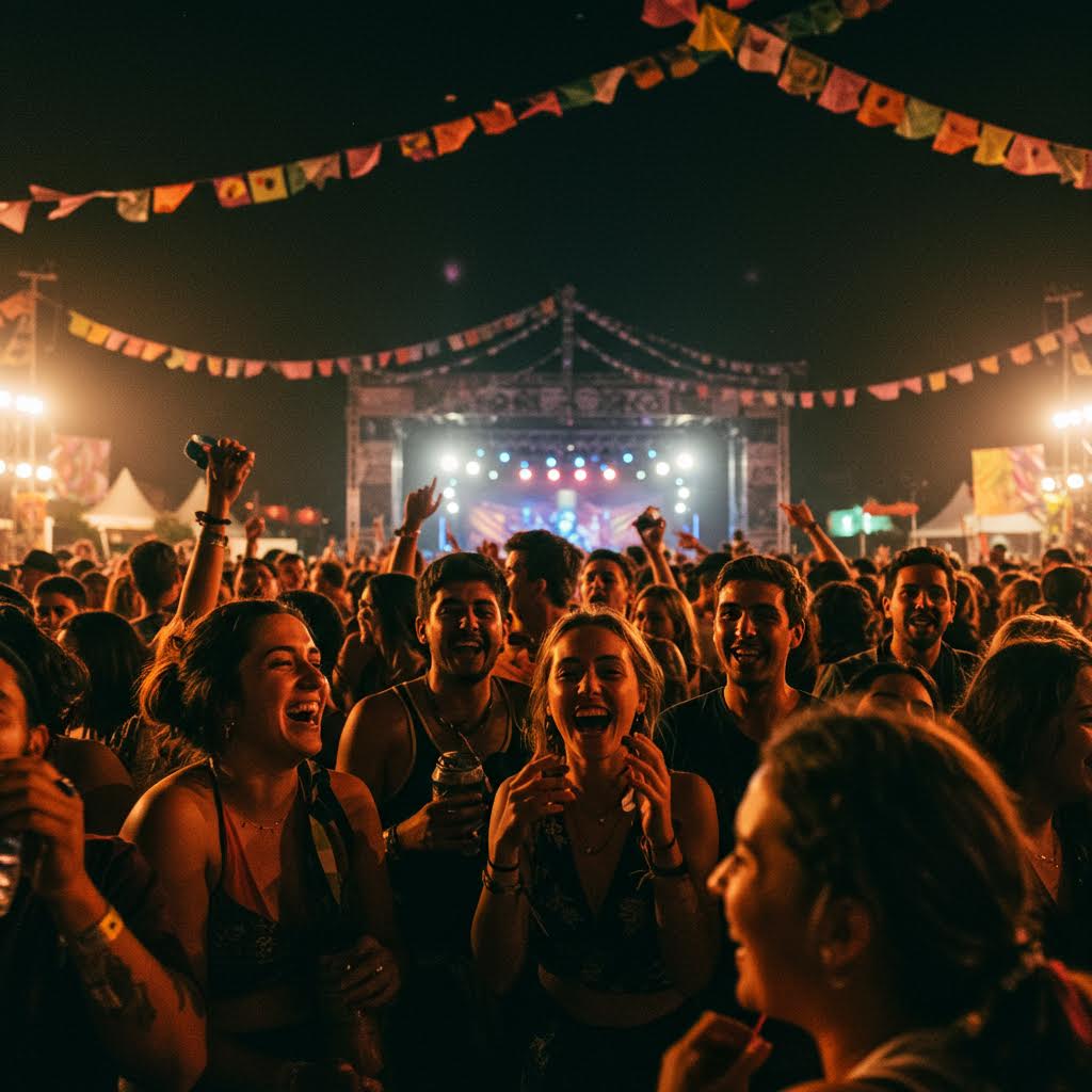 열정적인 관객들이 함께 즐기는 온카스터디 뮤직 페스티벌