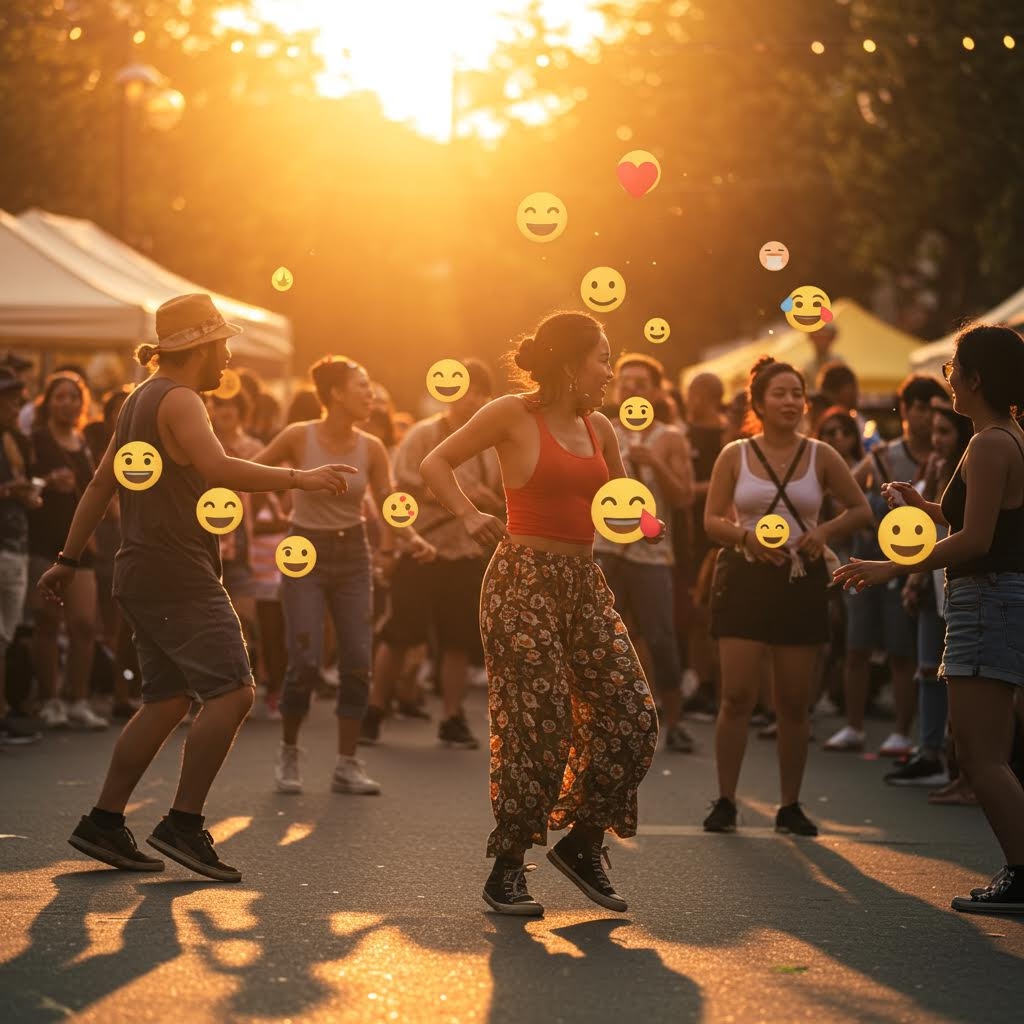 온카스터디 야외 축제 커뮤니티 즐거움 이모티콘